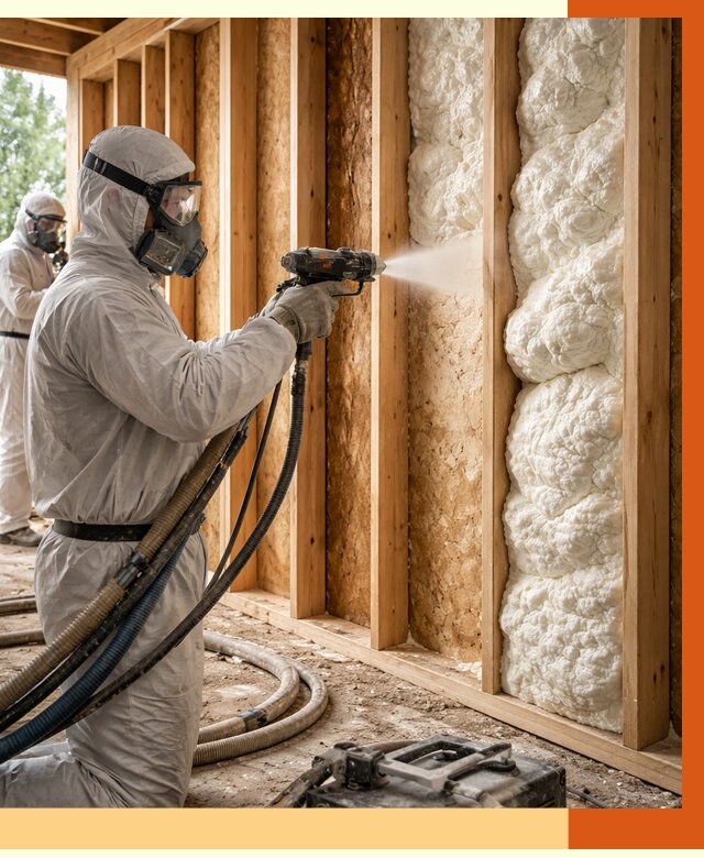 Утепление каркасного дома ППУ в белебее от 2856 руб./м2 — работа под ключ | ТепломастерБлб