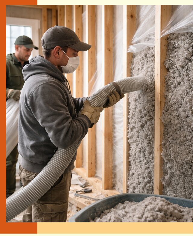 Утепление каркасного дома эковатой в белебее — качественно и надолго