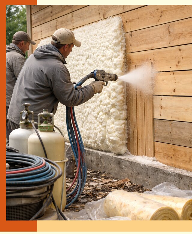 Утепление деревянного дома пенополиуретаном в белебее