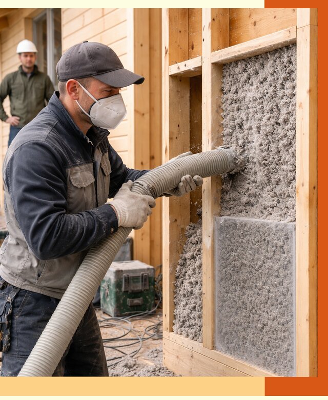 Утепление дома из бруса эковатой в белебее от 1887 руб/м2 | ТепломастерБлб