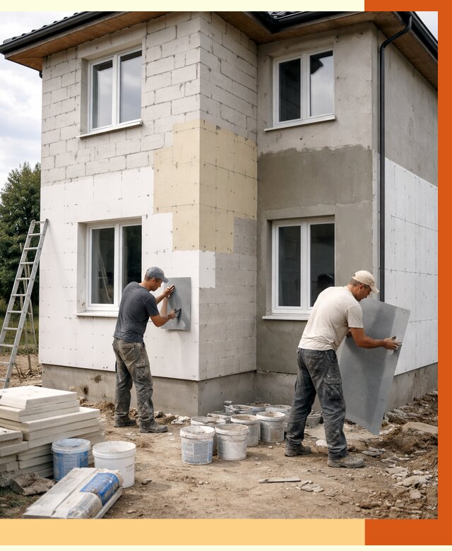 Утепление дома из газобетона в белебее от 4284 руб./м² — заказать у ТепломастерБлб