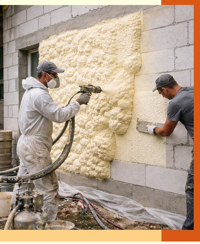 Утепление дома из газобетона ППУ в белебее от 4896 руб./м² под ключ | ТепломастерБлб