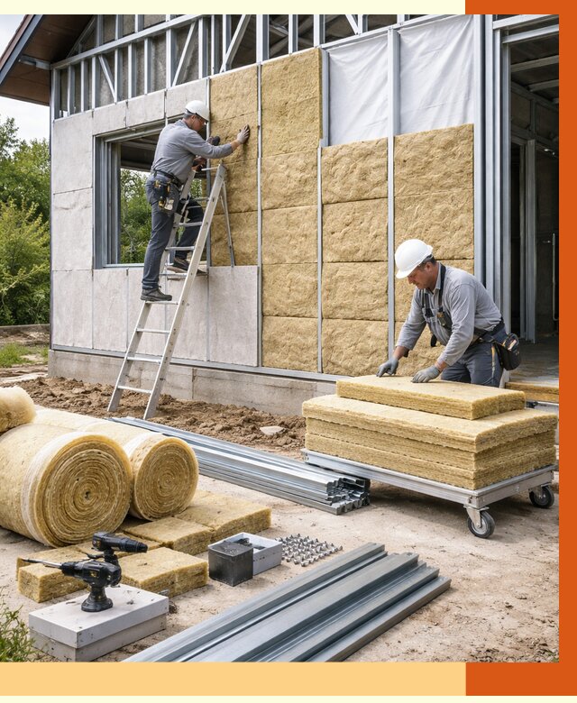 Утепление дома из ЛСТК в белебее от 5305 руб./м² — профессионально | ТепломастерБлб