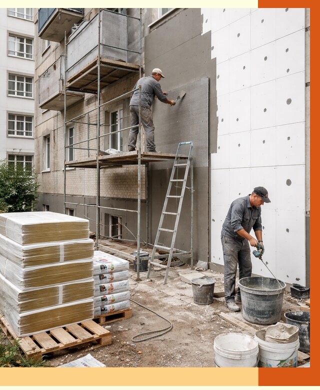 Утепление квартиры снаружи в белебее от 6274 руб/м2 под ключ | ТепломастерБлб