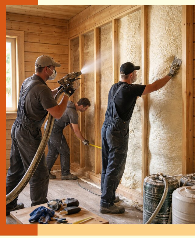 Утепление бани пенополиуретаном (ППУ) в белебее