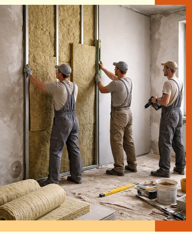 Утепление стен изнутри в белебее от 2295 руб/м² под ключ | ТепломастерБлб