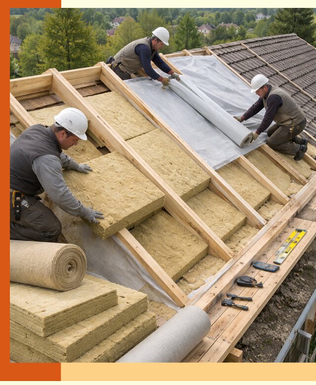 Утепление скатной крыши в белебее качественно и надёжно