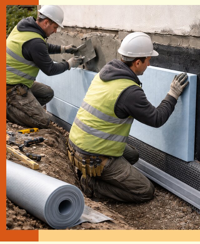 Утепление фундамента снаружи в белебее — профессиональная теплоизоляция