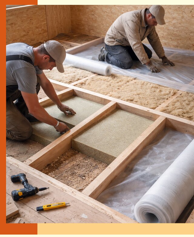 Профессиональное утепление деревянного пола в белебее