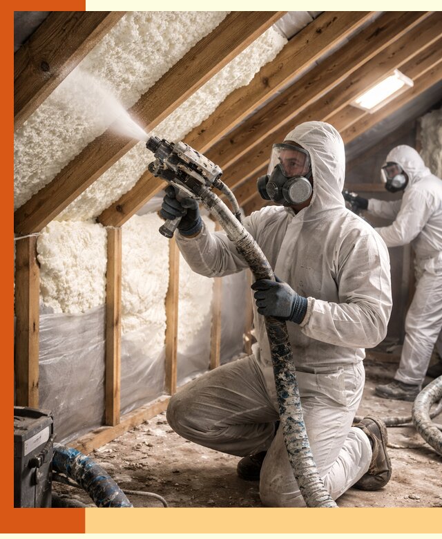 Утепление чердака пенополиуретаном (ППУ) в белебее