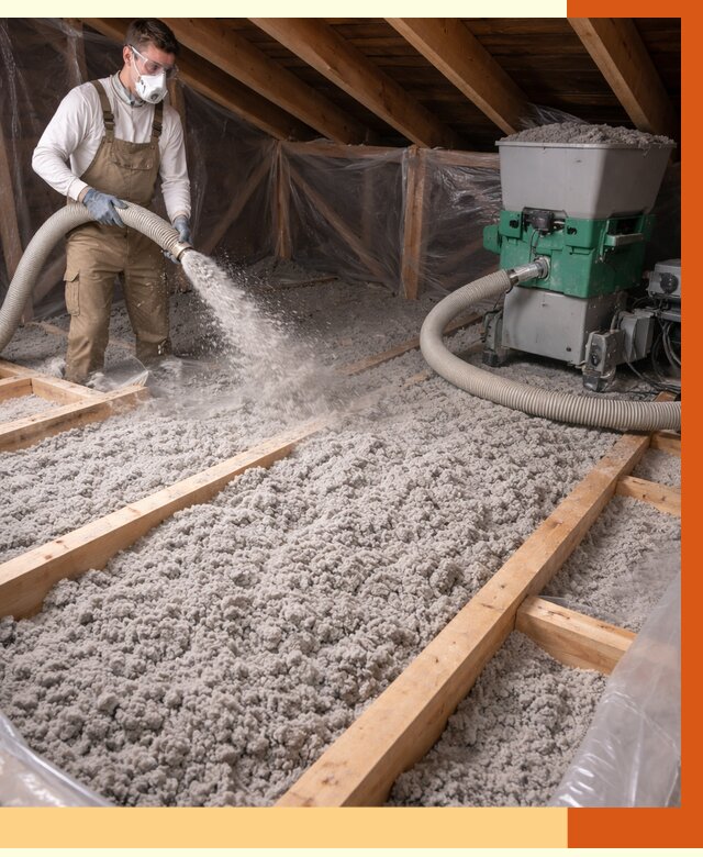 Утепление чердака эковатой в белебее от 1479 руб/м2 — заказать у ТепломастерБлб