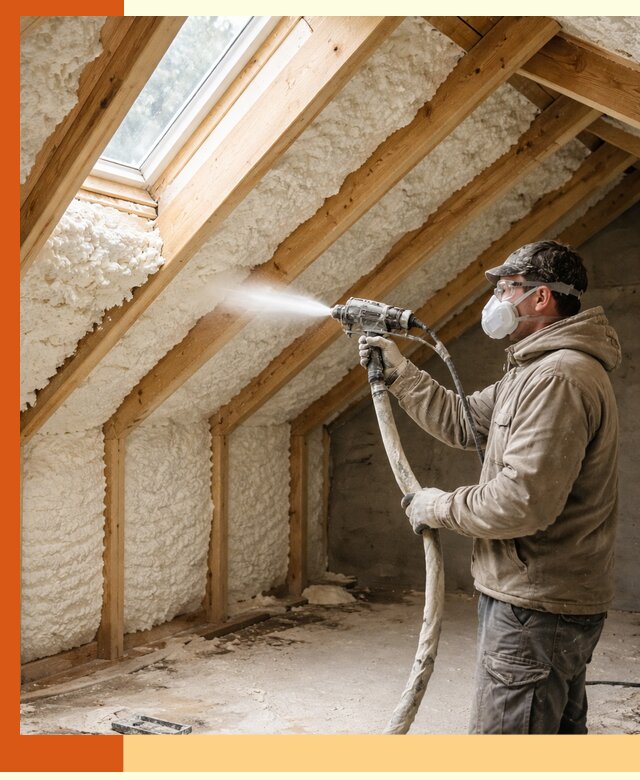 Утепление мансарды ППУ в белебее быстро и надежно