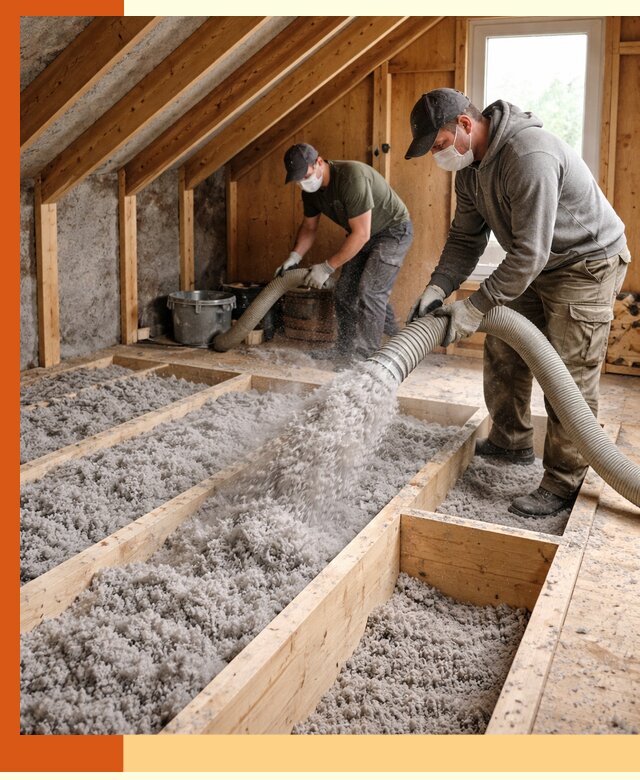 Утепление мансарды эковатой в белебее с гарантией качества