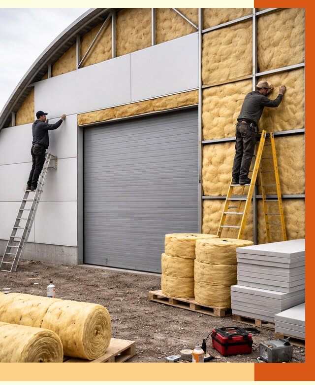 Утепление ангара пенополиуретаном в белебее от 7345 руб./м² — комплекс от ТепломастерБлб