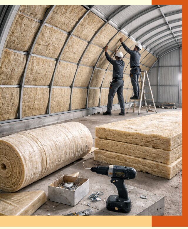 Утепление арочного ангара в белебее от 3264 руб./м2 под ключ | ТепломастерБлб