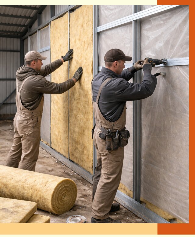 Утепление металлического ангара в белебее от 4845 руб/м2 — услуги под ключ | ТепломастерБлб