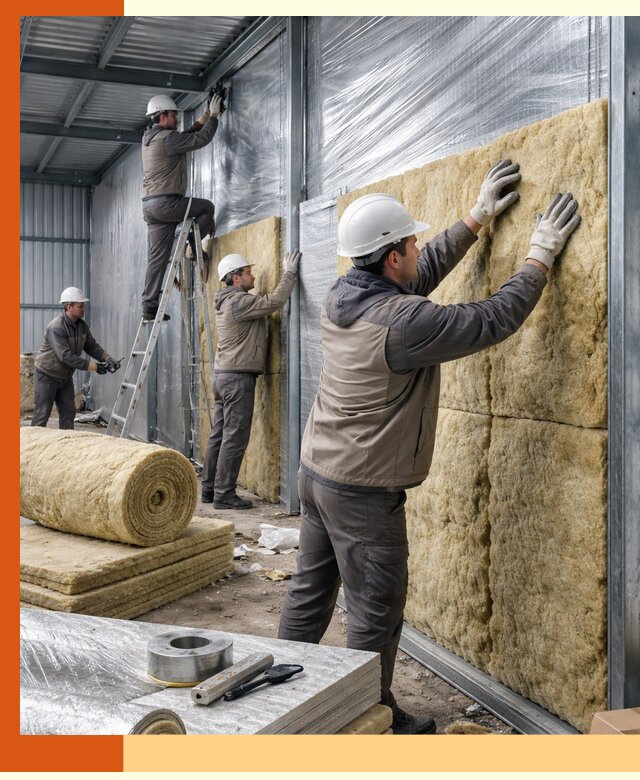 Утепление металлического склада в белебее: теплоизоляция и герметизация