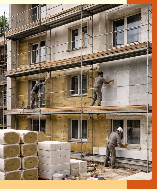 Утепление гостиницы в белебее от 7345 руб./м2 — комплексно, ППУ, под ключ | ТепломастерБлб