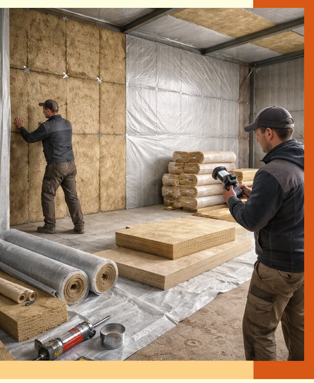 Утепление теплого склада в белебее под ключ от 11731 руб/м² | ТепломастерБлб