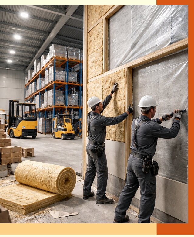 Утепление склада с техникой в белебее от 4284 руб./м2 — комплексно под ключ | ТепломастерБлб