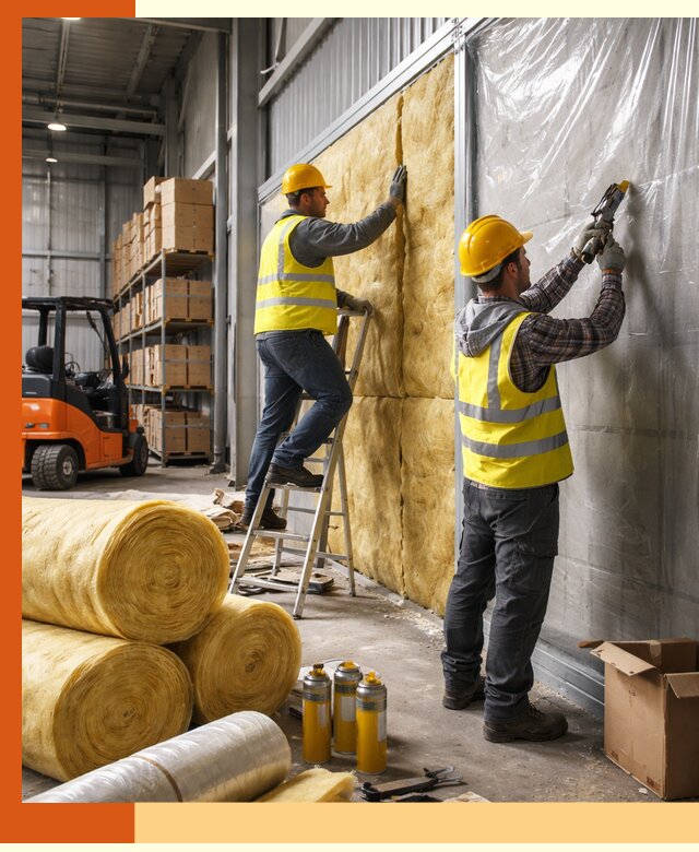 Утепление склада с техникой в белебее под ключ