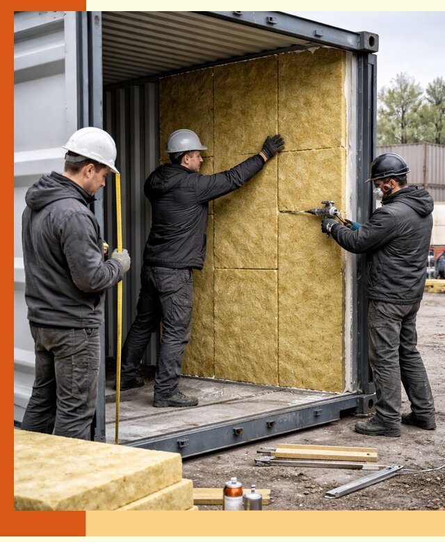 Утепление морского контейнера в белебее: надежная теплоизоляция и защита