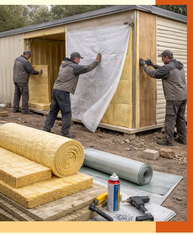 Утепление строительной бытовки в белебее от 12751 руб. под ключ | ТепломастерБлб