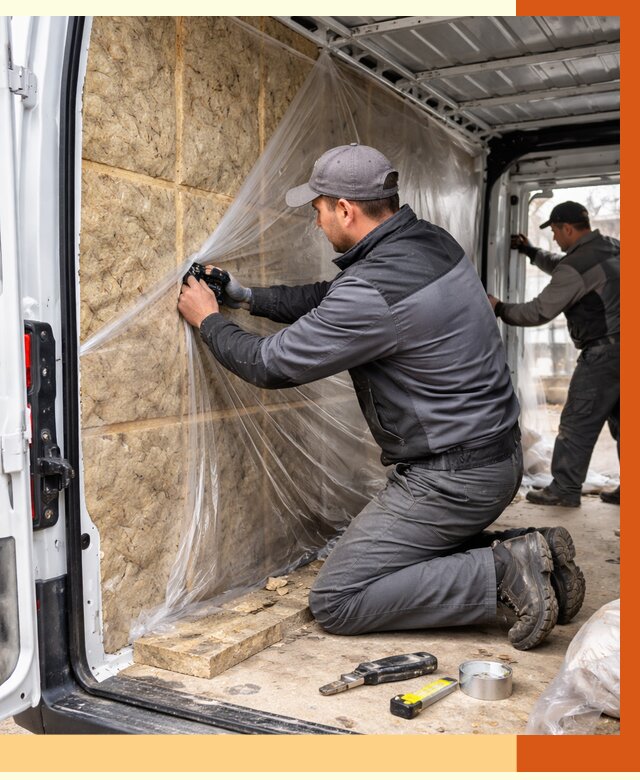 Утепление фургона в белебее от 16832 руб/м2 — утепление фургона ППУ и кузова | ТепломастерБлб