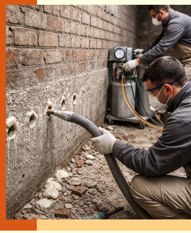 Заполнение колодцевой кладки ППУ в белебее быстро и герметично