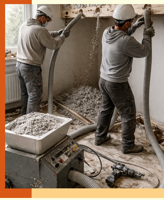 Заполнение пустот перекрытий пеной и наполнителями в белебее