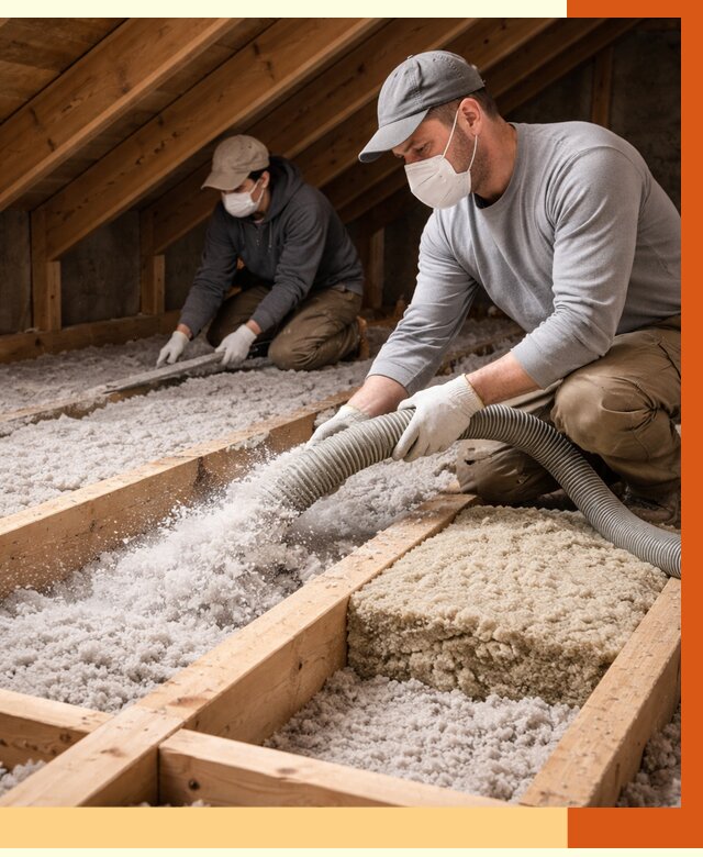 Заполнение полостей чердачного перекрытия в белебее от 4590 руб. | ТепломастерБлб