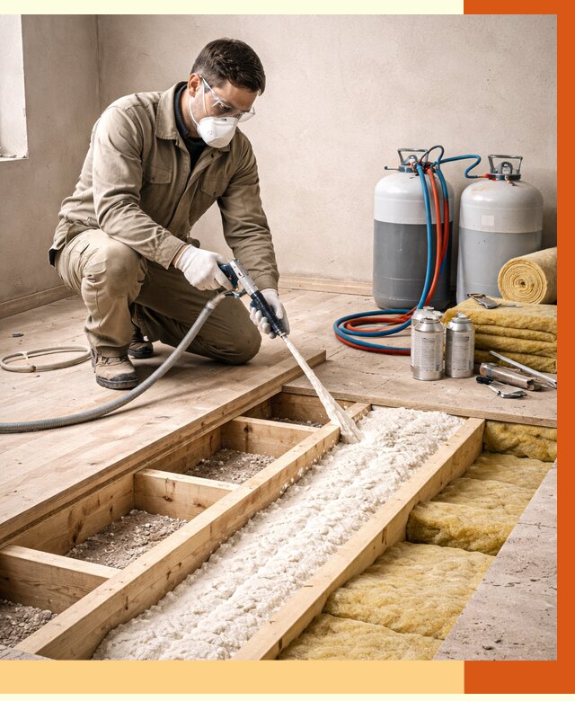 Заполнение полостей межэтажного перекрытия в белебее от 4284 руб. | ТепломастерБлб