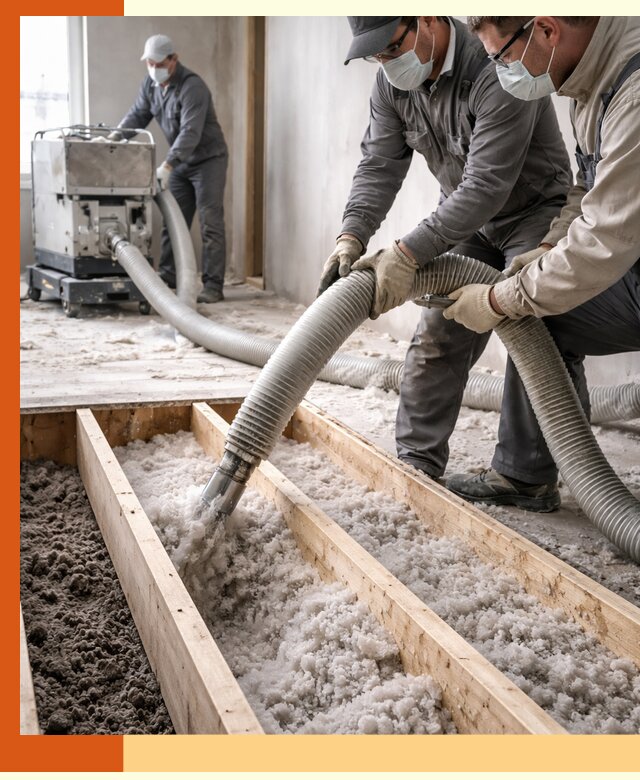 Заполнение полостей межэтажного перекрытия в белебее эффективно и герметично