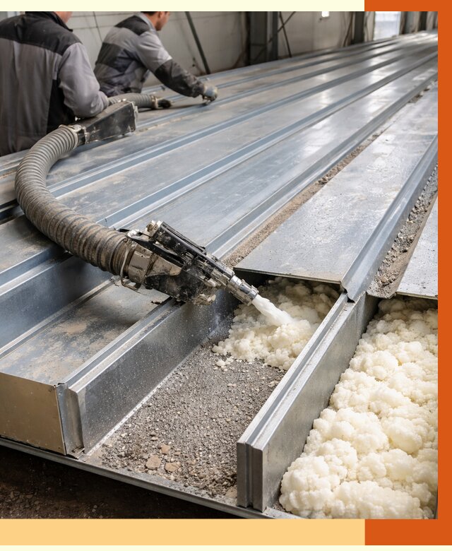 Заполнение пустот кровельных панелей в белебее от 7345 руб. под ключ | ТепломастерБлб