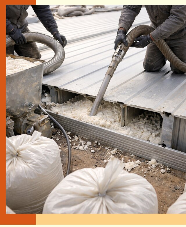 Заполнение пустот кровельных панелей пенными и мокрыми герметиками в белебее