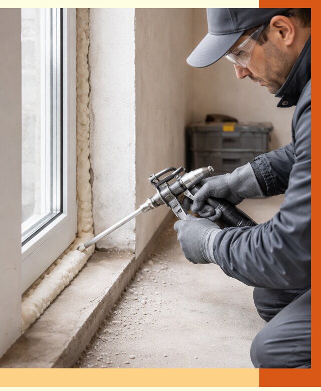 Герметизация стыков ППУ в белебее от 1683 руб. за м2 — утепление примыканий под ключ | ТепломастерБлб