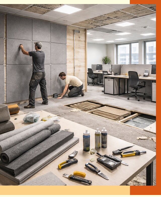 Профессиональная шумоизоляция офиса в белебее от 6886 руб. за м2 | ТепломастерБлб