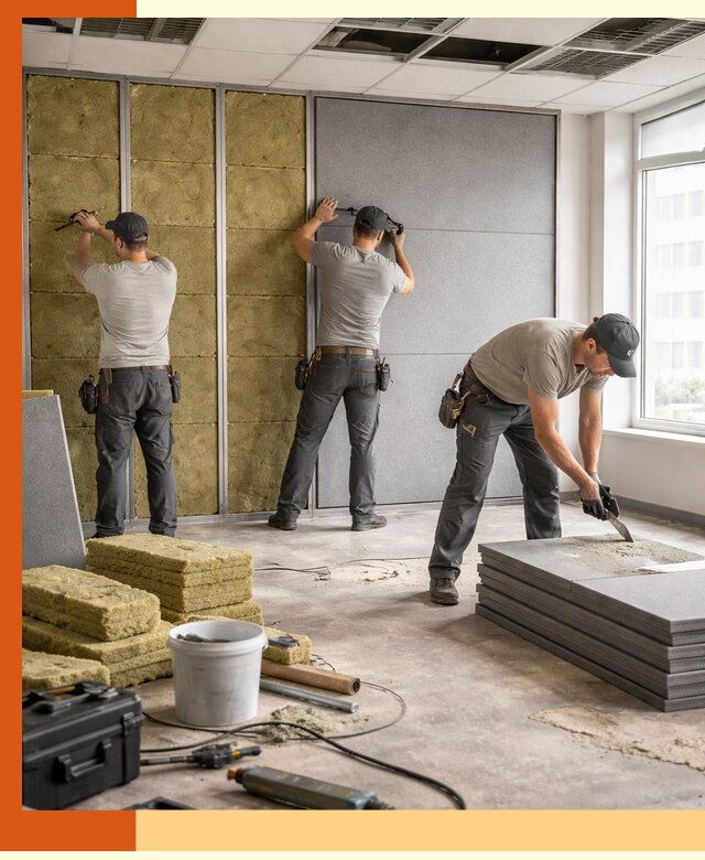 Профессиональная шумоизоляция офисов в белебее для комфорта сотрудников