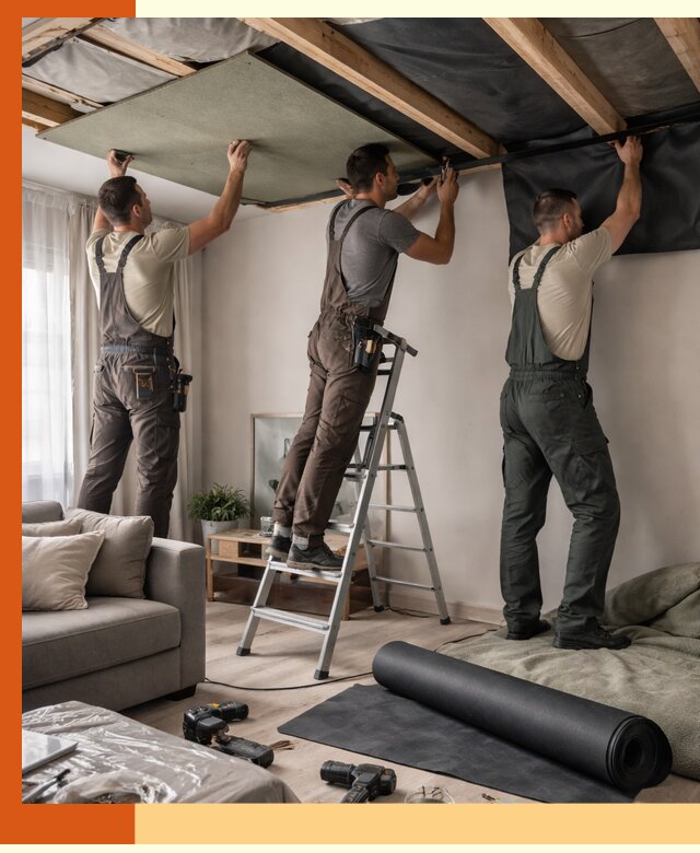 Шумоизоляция потолка в белебее — профессиональное устранение шумов