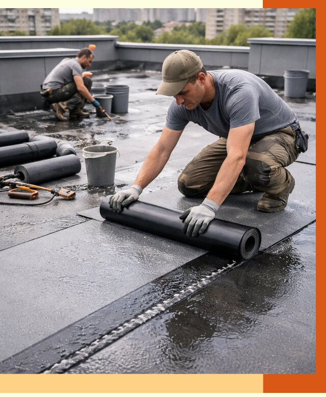 Гидроизоляция плоской кровли в белебее от 4590 руб./м2 — профессионально | ТепломастерБлб