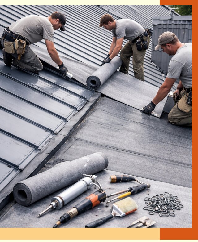 Гидроизоляция металлической кровли полимочевиной в белебее от 8671 руб. | ТепломастерБлб