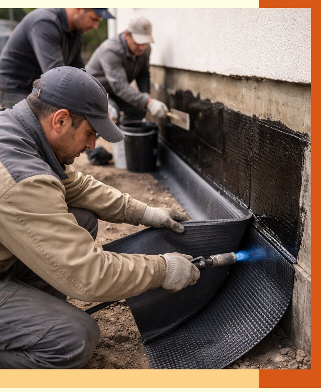 Гидроизоляция цоколя и отмостки в белебее от 8671 руб. — ТепломастерБлб