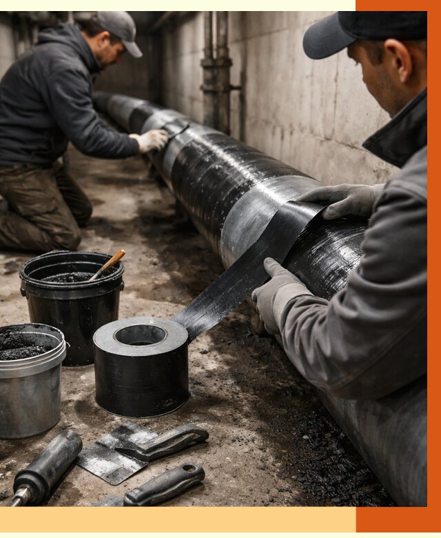 Гидроизоляция труб в белебее от 2550 руб. — профессиональная герметизация | ТепломастерБлб