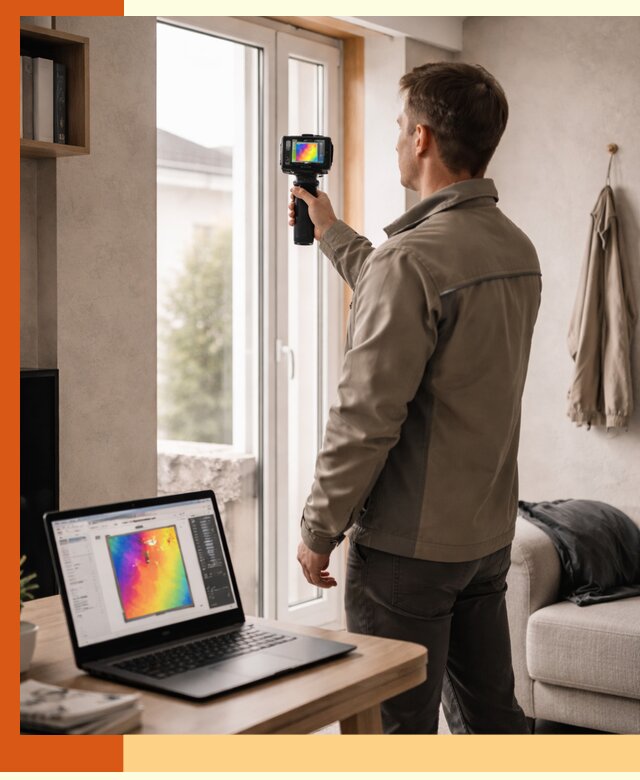 Тепловизионное обследование квартиры в белебее для поиска утечек тепла