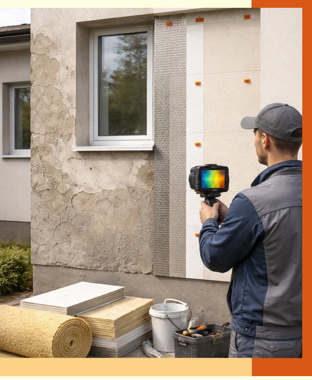 Тепловизионное обследование фасада в белебее от 4590 руб. под ключ | ТепломастерБлб