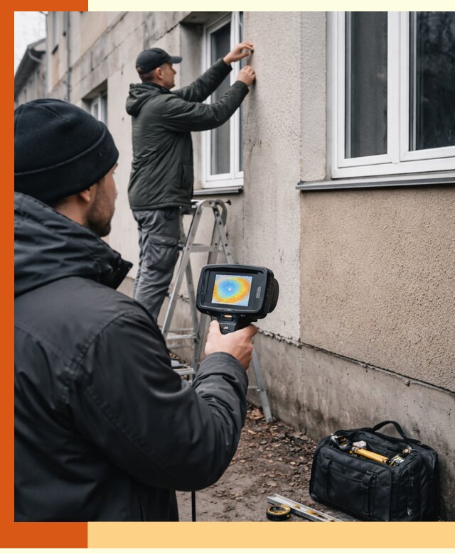 Тепловизионное обследование фасада в белебее для выявления дефектов