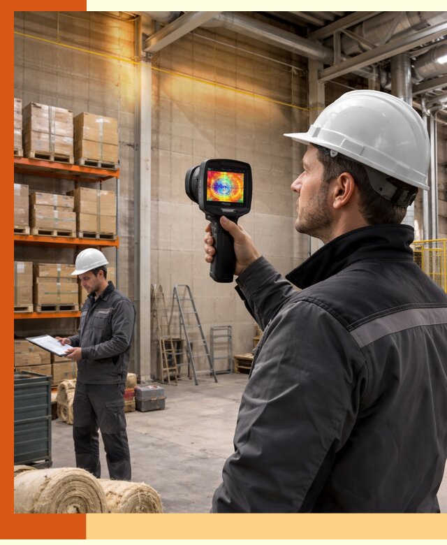 Тепловизионное обследование склада и выявление утечек в белебее