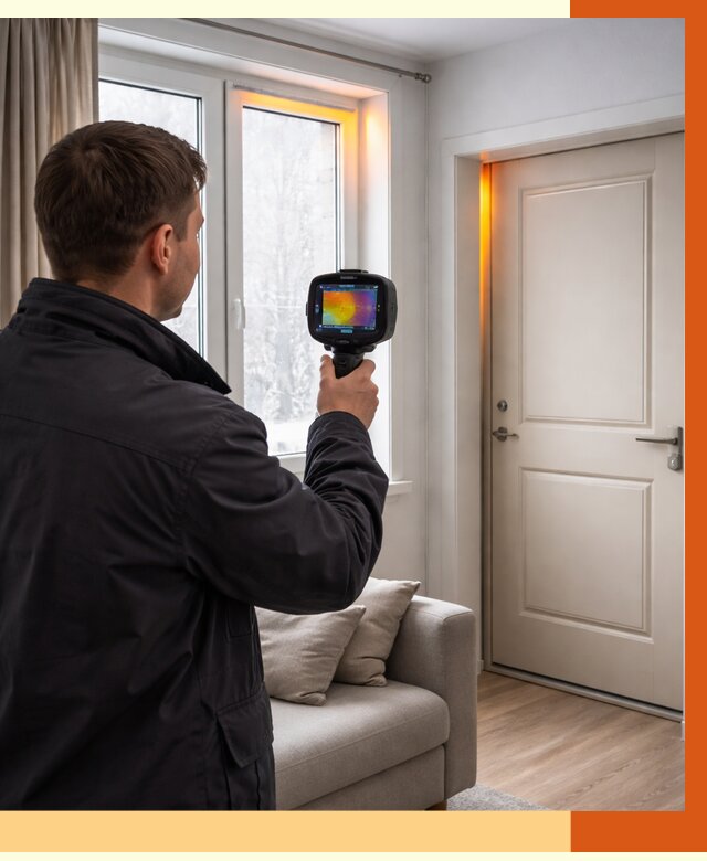 Тепловизионное обследование окон и дверей в белебее от 4590 руб. | ТепломастерБлб