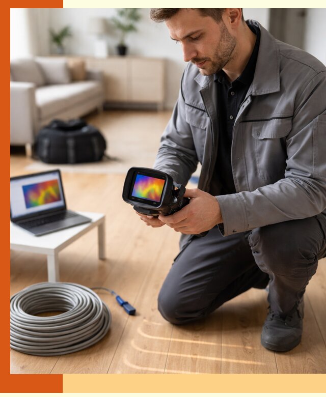 Тепловизионное обследование тёплого пола в белебее для точной диагностики