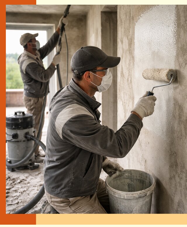 Подготовка поверхности под напыление утеплителя в белебее